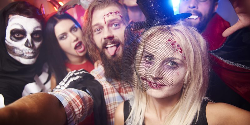 Selfie taken at the Halloween party.
