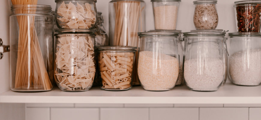 Kitchen,Storage,Organization.,Zero,Waste,,Plastic,Free.,Pasta,,Grains,In