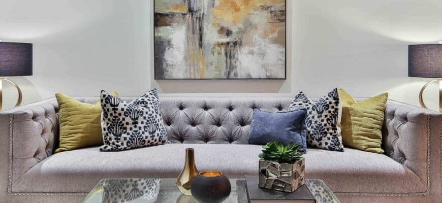 living area and couch