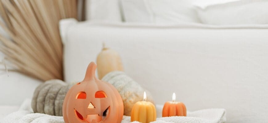 White,Interior,Decoration,Halloween.,White,Aesthetic,Photo