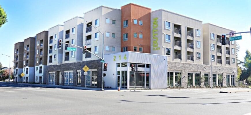 outdoor exterior of dutton apartment building